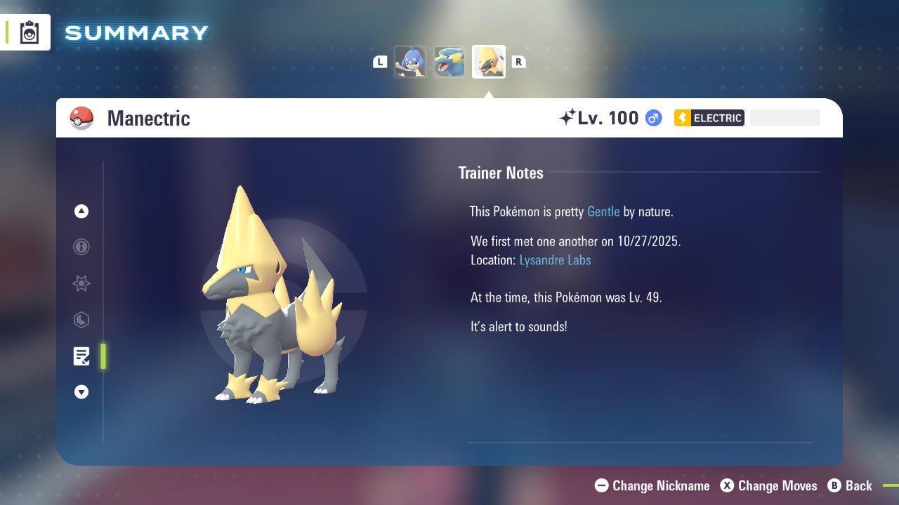 Shiny MANECTRIC Pokémon Legends ZA 6IV Competitive Battle Ready - Pokémon Legends: Z-A digital Pokémon trade image 4