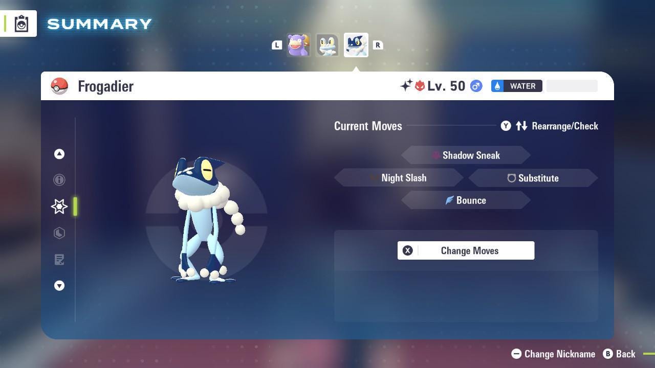 Shiny Alpha Frogadier Pokémon Legends ZA 6IV Competitive Battle Ready - Pokémon Legends: Z-A digital Pokémon trade image 4