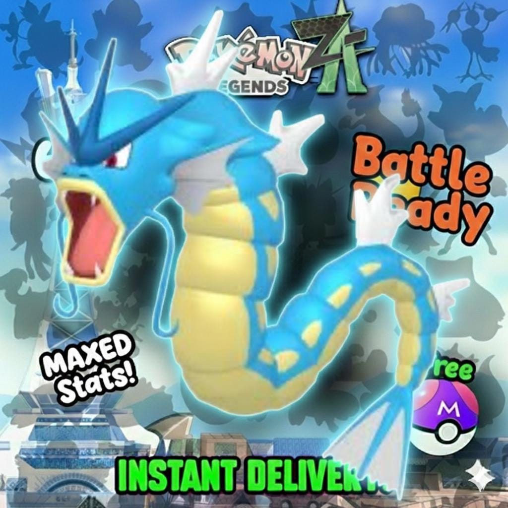 Corbeau Gyarados for Pokémon Legends ZA Corbeau Legend ZA Team 6IV Mega Evolution - Pokémon Legends: Z-A digital Pokémon