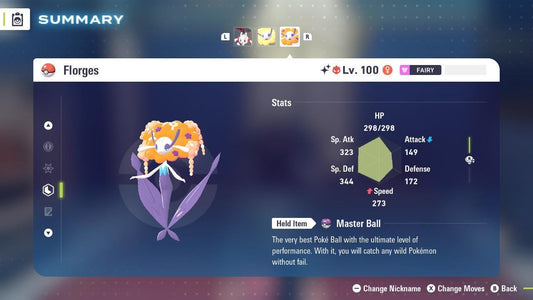 Shiny Alpha Orange Florges Pokémon Legends ZA 6IV Competitive Battle Ready - Pokémon Legends: Z-A digital Pokémon trade by