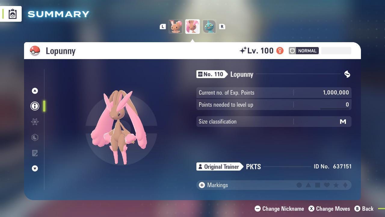 Shiny LOPUNNY Pokémon Legends ZA 6IV Competitive Battle Ready - Pokémon Legends: Z-A digital Pokémon trade image 3