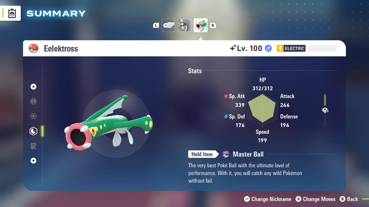 Shiny EELEKTROSS Pokémon Legends ZA 6IV Competitive Battle Ready - Pokémon Legends: Z-A digital Pokémon trade image 2