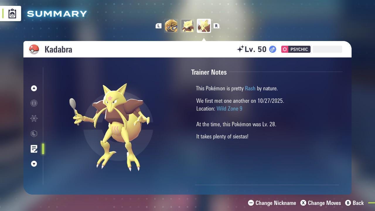 Shiny KADABRA Pokémon Legends ZA 6IV Competitive Battle Ready - Pokémon Legends: Z-A digital Pokémon trade image 4