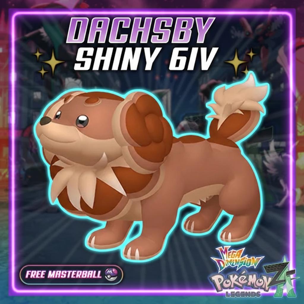 Shiny Dachsbun Pokemon Legends ZA Mega Dimension DLC 6IV Competitive Battle Ready - Pokémon Legends: Z-A digital Pokémon
