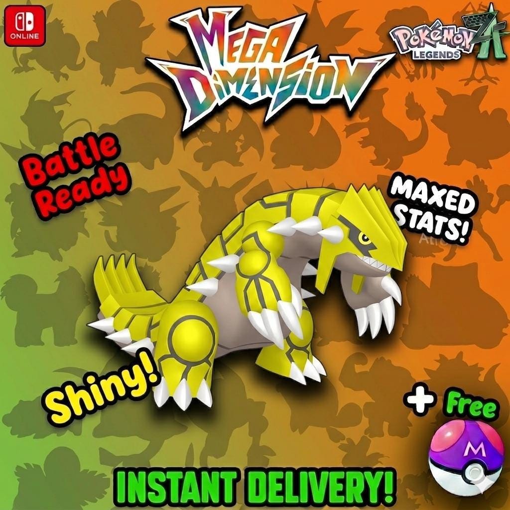 Shiny Groudon Pokemon Legends Za Mega Dimension DLC 6IV Competitive Battle Ready - Pokémon Legends: Z-A digital Pokémon trade