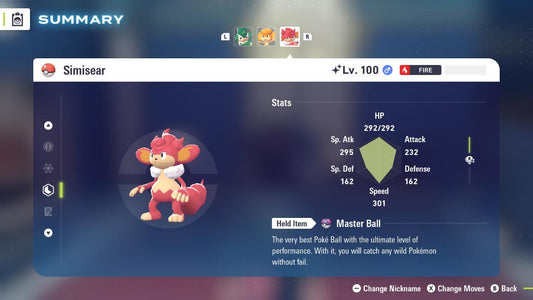Shiny SIMISEAR Pokémon Legends ZA 6IV Competitive Battle Ready - Pokémon Legends: Z-A digital Pokémon trade by