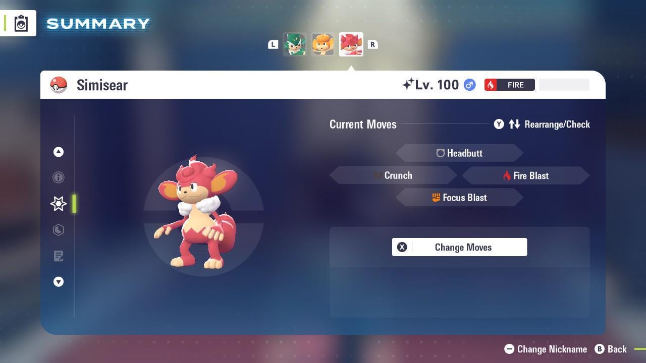 Shiny SIMISEAR Pokémon Legends ZA 6IV Competitive Battle Ready - Pokémon Legends: Z-A digital Pokémon trade image 3