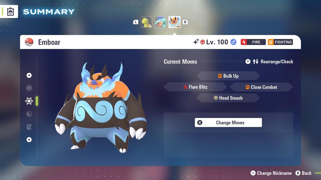 Shiny Alpha Emboar Pokémon Legends ZA 6IV Competitive Battle Ready - Pokémon Legends: Z-A digital Pokémon trade image 4