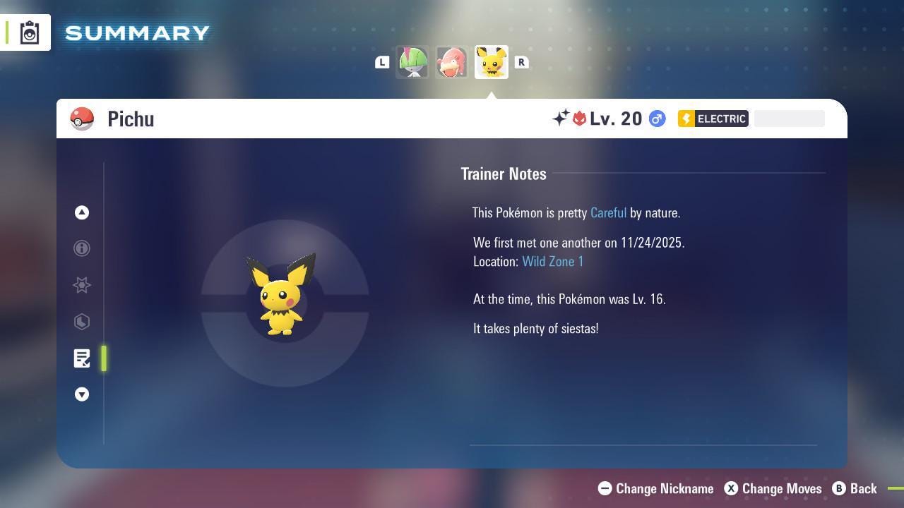 Shiny Alpha Pichu Pokémon Legends ZA 6IV Competitive Battle Ready - Pokémon Legends: Z-A digital Pokémon trade image 4