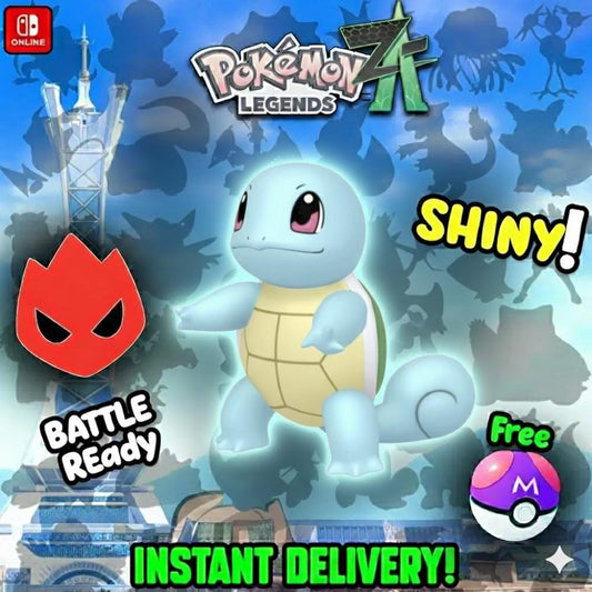 Shiny Alpha Squirtle Pokémon Legends ZA 6IV Competitive Battle Ready - Pokémon Legends: Z-A digital Pokémon trade by