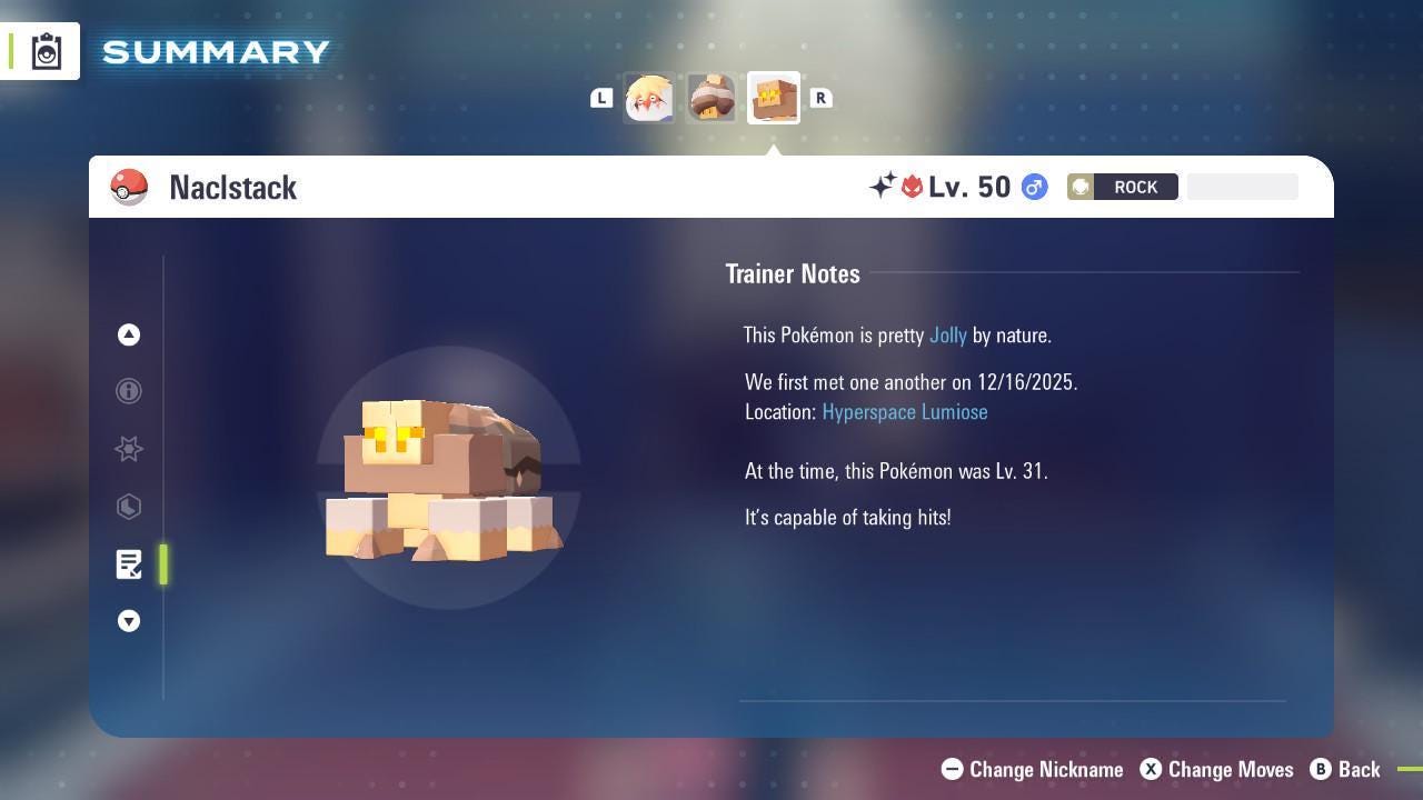 Shiny Alpha Naclstack Pokemon Legends Za Mega Dimension DLC 6IV Competitive Battle - Pokémon Legends: Z-A digital Pokémon