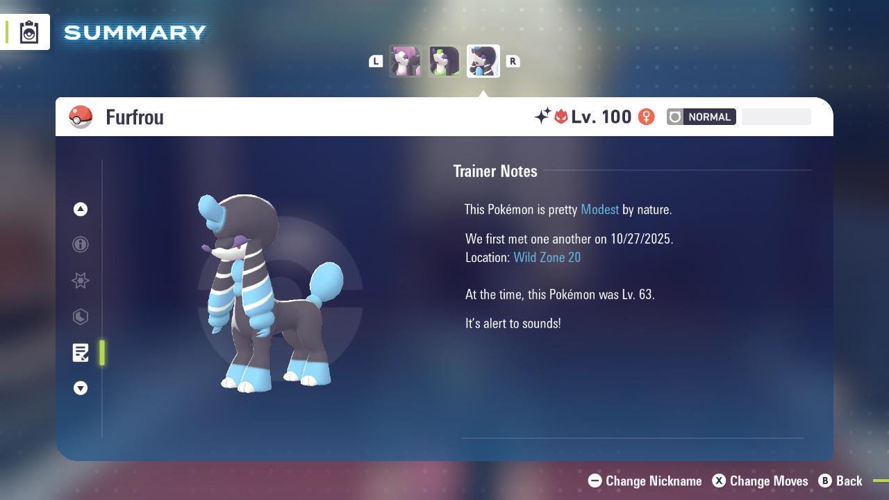 Shiny Alpha La Reine Furfrou Pokémon Legends ZA 6IV Competitive Battle Ready - Pokémon Legends: Z-A digital Pokémon trade