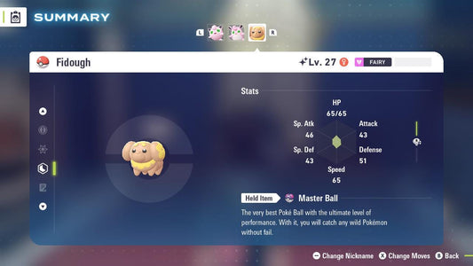 Shiny Fidough Pokemon Legends ZA Mega Dimension DLC 6IV Competitive Battle Ready - Pokémon Legends: Z-A digital Pokémon trade