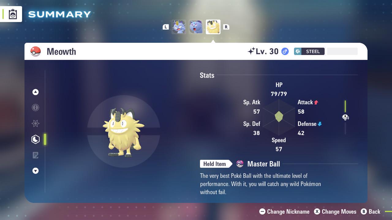Shiny Galarian Meowth 6IV Competitive Battle Ready - Pokémon Legends: Z-A digital Pokémon trade by PokeTradingShop