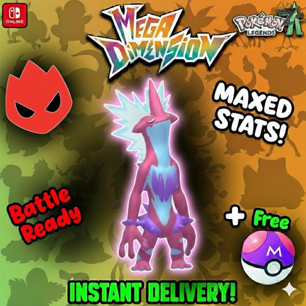 Shiny Alpha Low Key Form Toxtricity Pokémon Legends ZA 6IV Competitive Battle - Pokémon Legends: Z-A digital Pokémon trade by