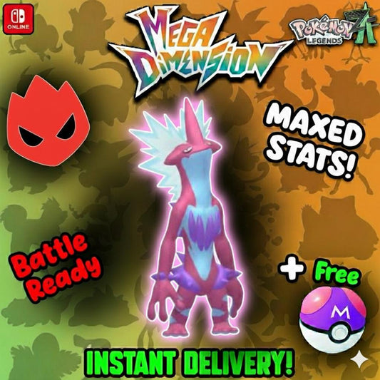Shiny Alpha Low Key Form Toxtricity Pokémon Legends ZA 6IV Competitive Battle - Pokémon Legends: Z-A digital Pokémon trade by