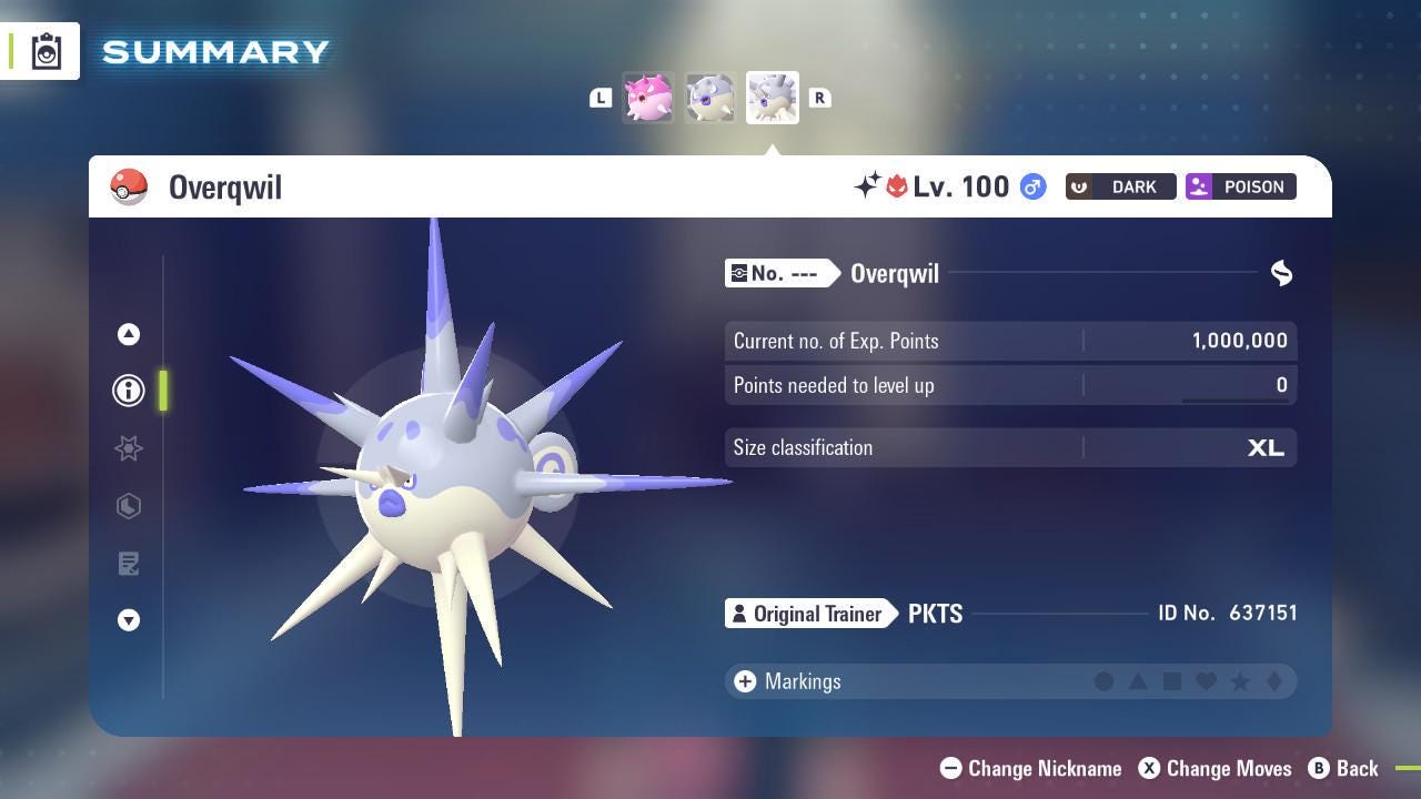 Shiny Alpha Overqwil Pokémon Legends ZA 6IV Competitive Battle Ready - Pokémon Legends: Z-A digital Pokémon trade image 2
