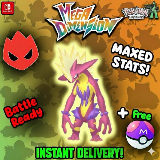 Shiny Alpha Amped Form Toxtricity Pokémon Legends ZA 6IV Competitive Battle Ready - Pokémon Legends: Z-A digital Pokémon