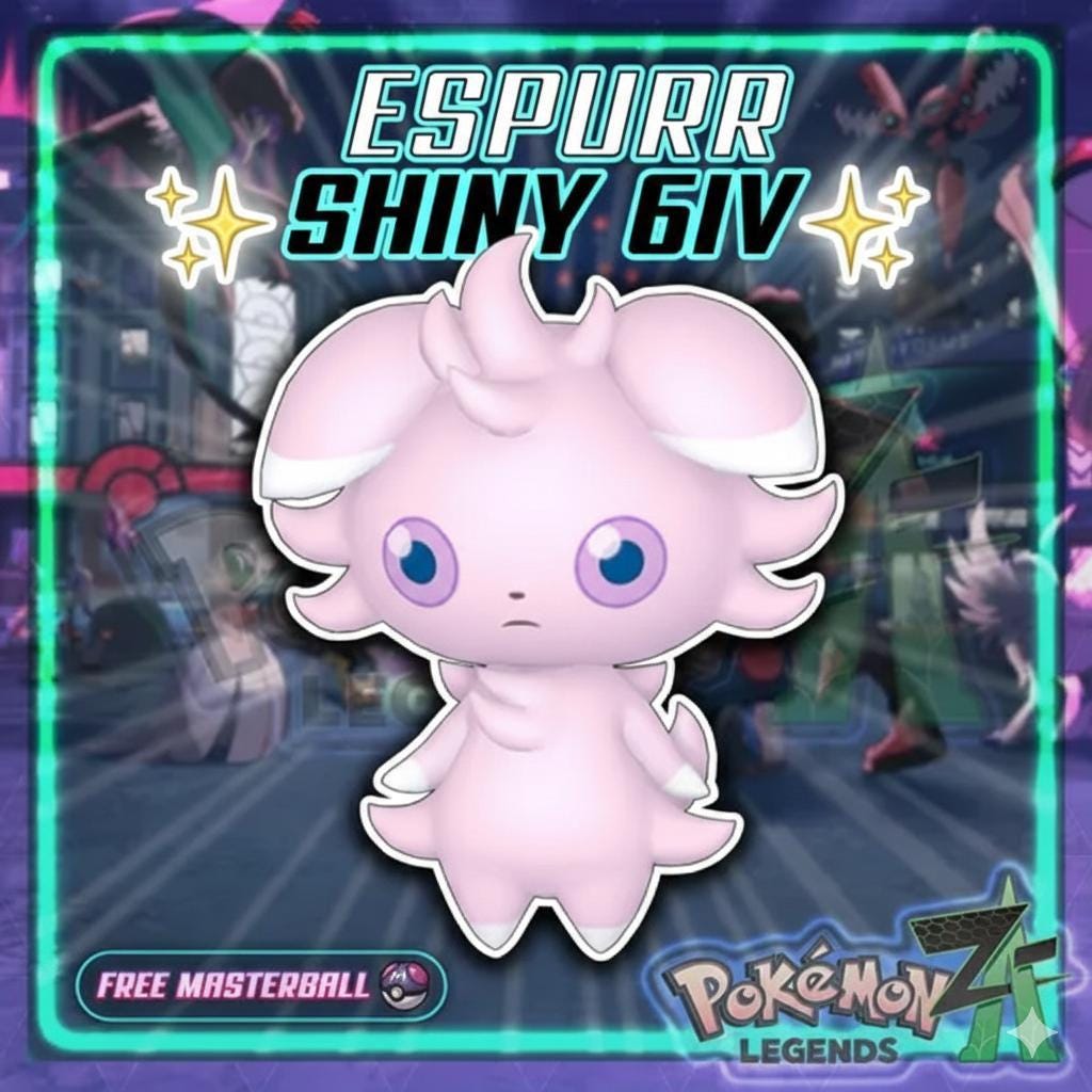 Shiny ESPURR Pokémon Legends ZA 6IV Competitive Battle Ready - Pokémon Legends: Z-A digital Pokémon trade by PokeTradingShop