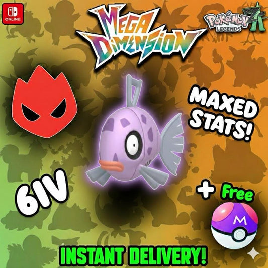 Shiny Alpha Feebas Pokemon Legends Za Mega Dimension DLC 6IV Competitive Battle - Pokémon Legends: Z-A digital Pokémon trade