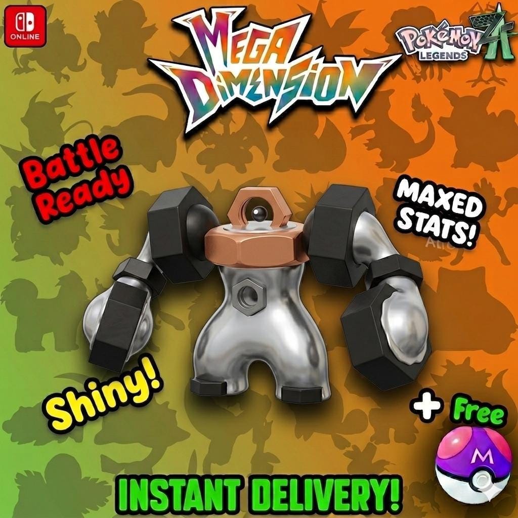 Shiny Melmetal Pokemon Legends Za Mega Dimension DLC 6IV Competitive Battle Ready - Pokémon Legends: Z-A digital Pokémon