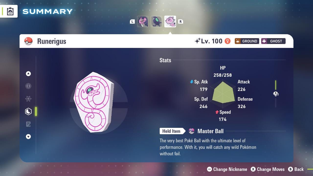 Shiny Runerigus Pokemon Legends ZA Mega Dimension DLC 6IV Competitive Battle Ready - Pokémon Legends: Z-A digital Pokémon
