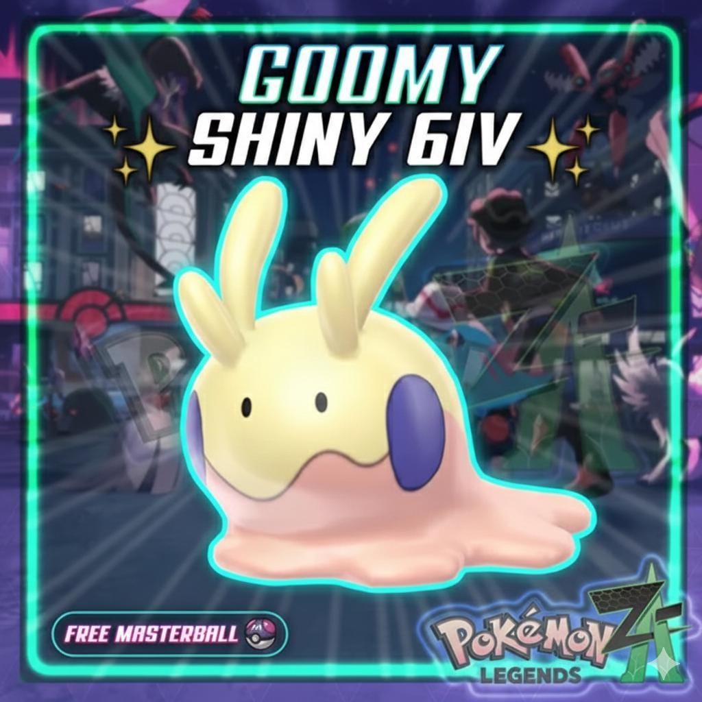 Shiny GOOMY Pokémon Legends ZA 6IV Competitive Battle Ready - Pokémon Legends: Z-A digital Pokémon trade by PokeTradingShop