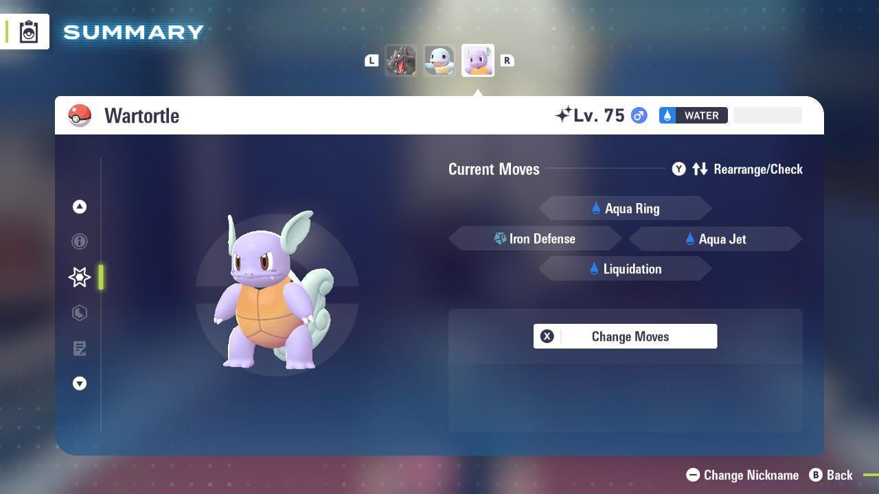 Shiny WARTORTLE Pokémon Legends ZA 6IV Competitive Battle Ready - Pokémon Legends: Z-A digital Pokémon trade image 3
