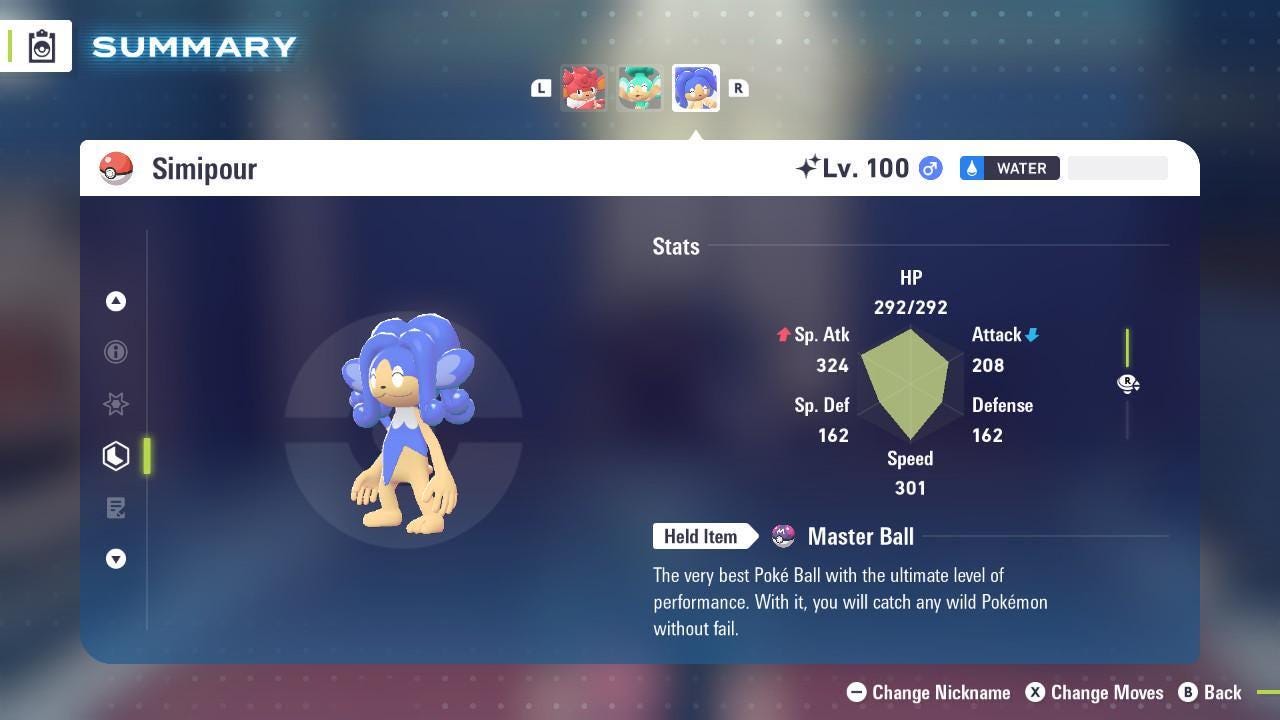 Shiny SIMIPOUR Pokémon Legends ZA 6IV Competitive Battle Ready - Pokémon Legends: Z-A digital Pokémon trade by