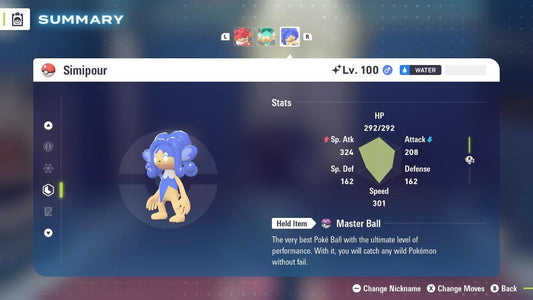 Shiny SIMIPOUR Pokémon Legends ZA 6IV Competitive Battle Ready - Pokémon Legends: Z-A digital Pokémon trade by