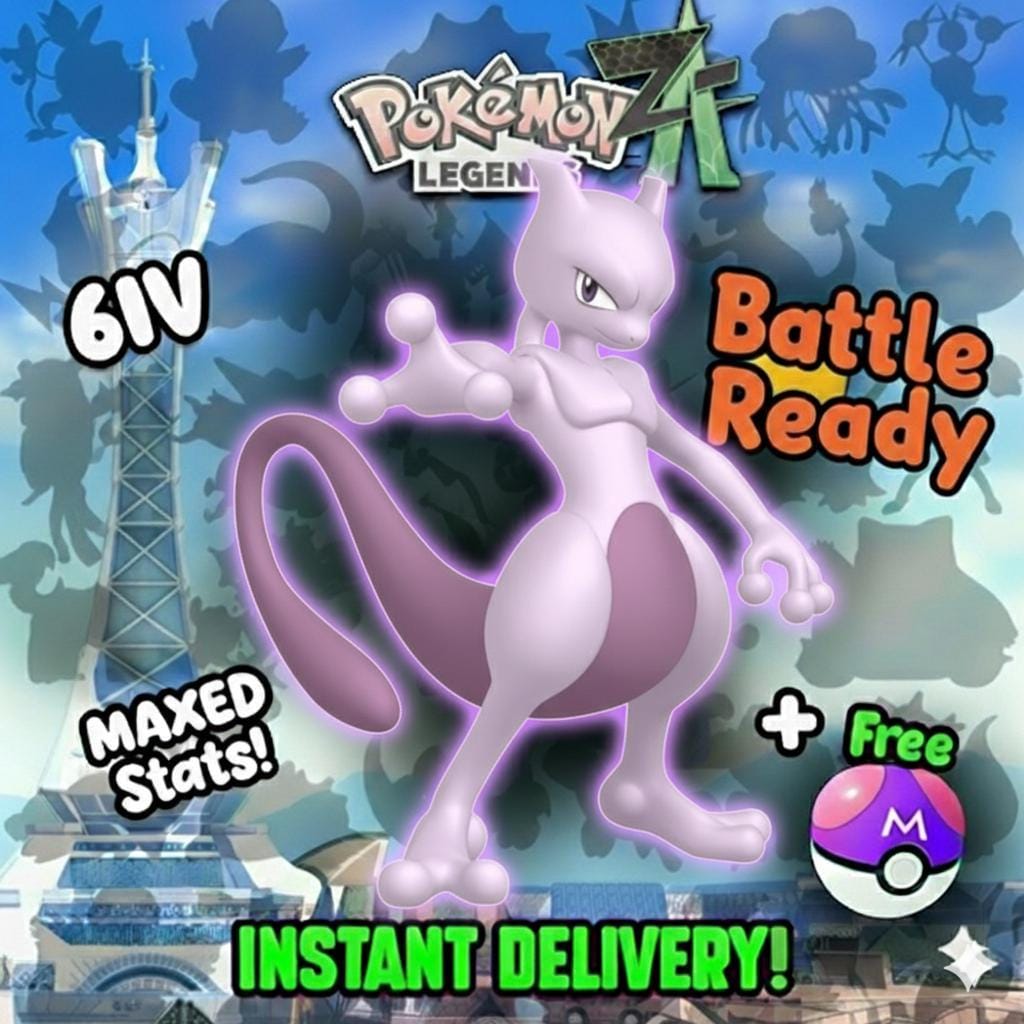Pokemon ZA Non Shiny 6IV Mystery Gift MEWTWO Pokémon Legends ZA 6IV Competitive - Pokémon Legends: Z-A digital Pokémon trade