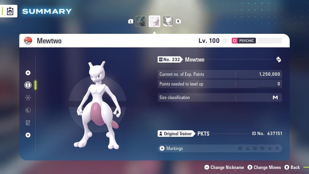 Pokemon ZA Non Shiny 6IV Mystery Gift MEWTWO Pokémon Legends ZA 6IV Competitive - Pokémon Legends: Z-A digital Pokémon trade