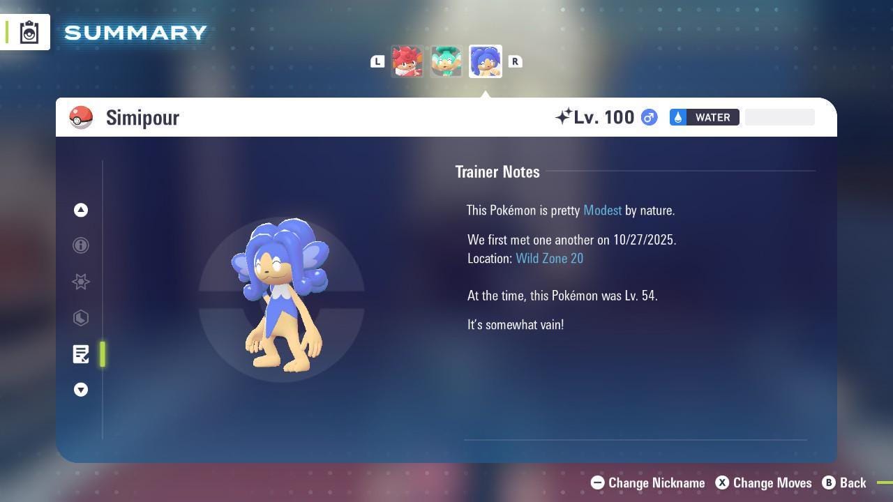 Shiny SIMIPOUR Pokémon Legends ZA 6IV Competitive Battle Ready - Pokémon Legends: Z-A digital Pokémon trade image 4