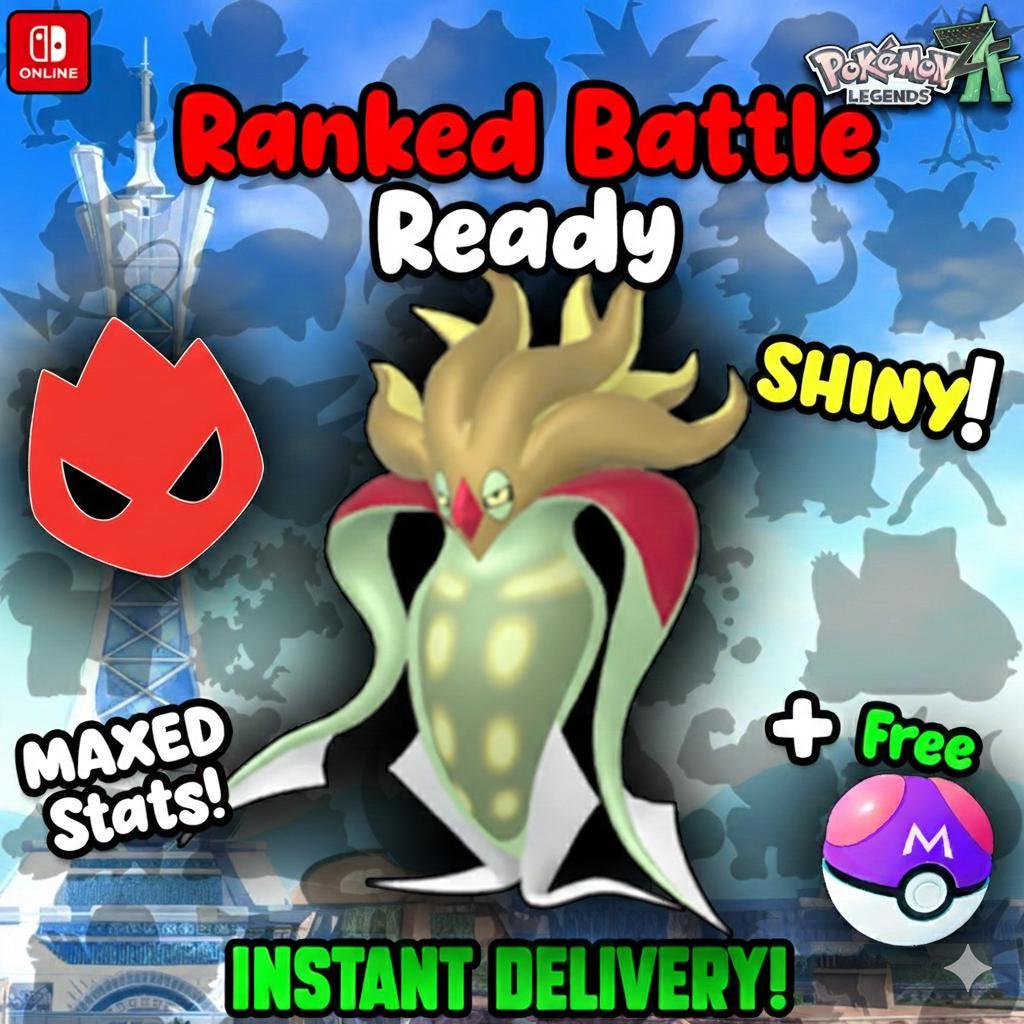 Shiny Alpha Malamar Pokémon Legends ZA 6IV Competitive Battle Ready - Pokémon Legends: Z-A digital Pokémon trade by
