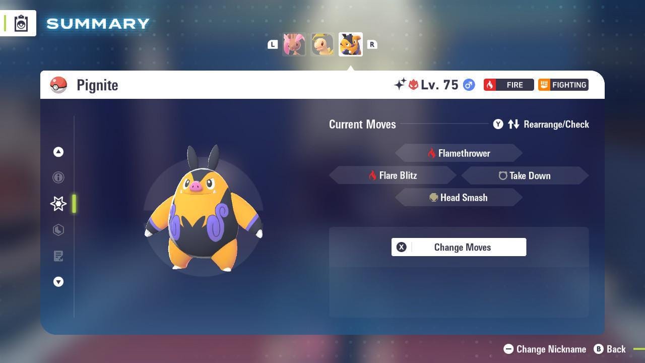 Shiny Alpha Pignite Pokémon Legends ZA 6IV Competitive Battle Ready - Pokémon Legends: Z-A digital Pokémon trade image 3