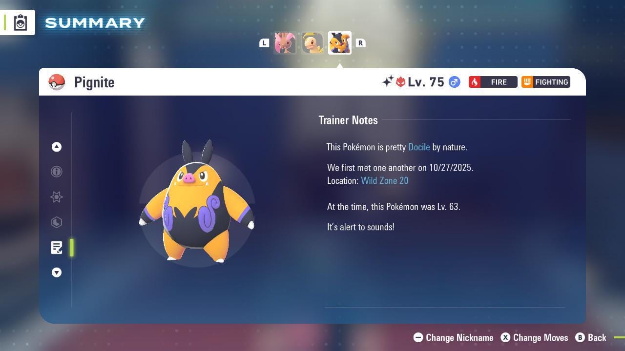 Shiny Alpha Pignite Pokémon Legends ZA 6IV Competitive Battle Ready - Pokémon Legends: Z-A digital Pokémon trade image 4