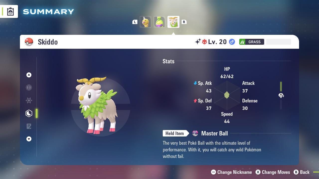 Shiny Alpha Skiddo Pokémon Legends ZA 6IV Competitive Battle Ready - Pokémon Legends: Z-A digital Pokémon trade by