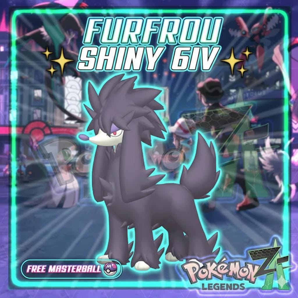 Shiny FURFROU Pokémon Legends ZA 6IV Competitive Battle Ready - Pokémon Legends: Z-A digital Pokémon trade by PokeTradingShop