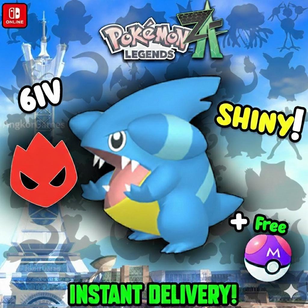 Shiny Alpha Gible Pokémon Legends ZA 6IV Competitive Battle Ready - Pokémon Legends: Z-A digital Pokémon trade by