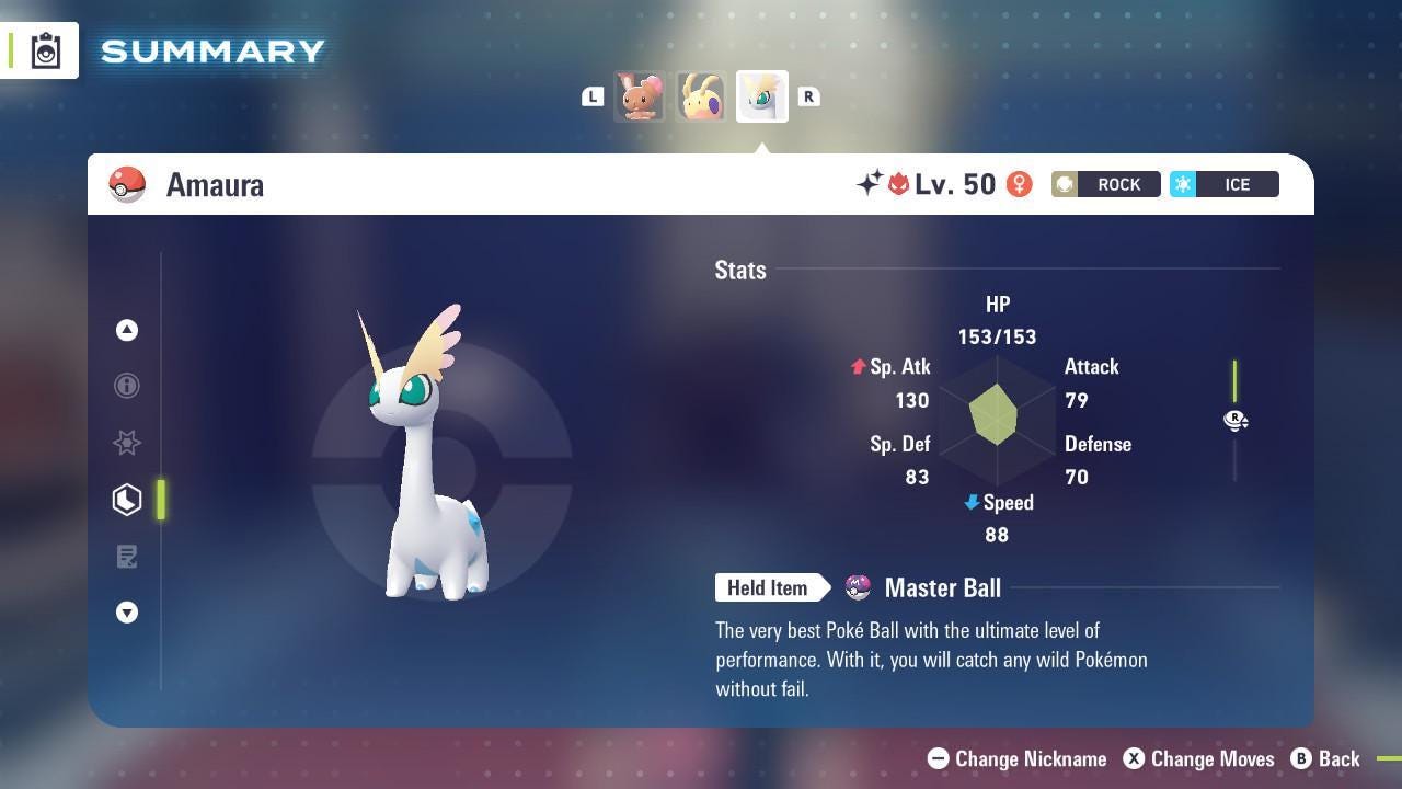 Shiny Alpha Amaura Pokémon Legends ZA 6IV Competitive Battle Ready - Pokémon Legends: Z-A digital Pokémon trade image 2
