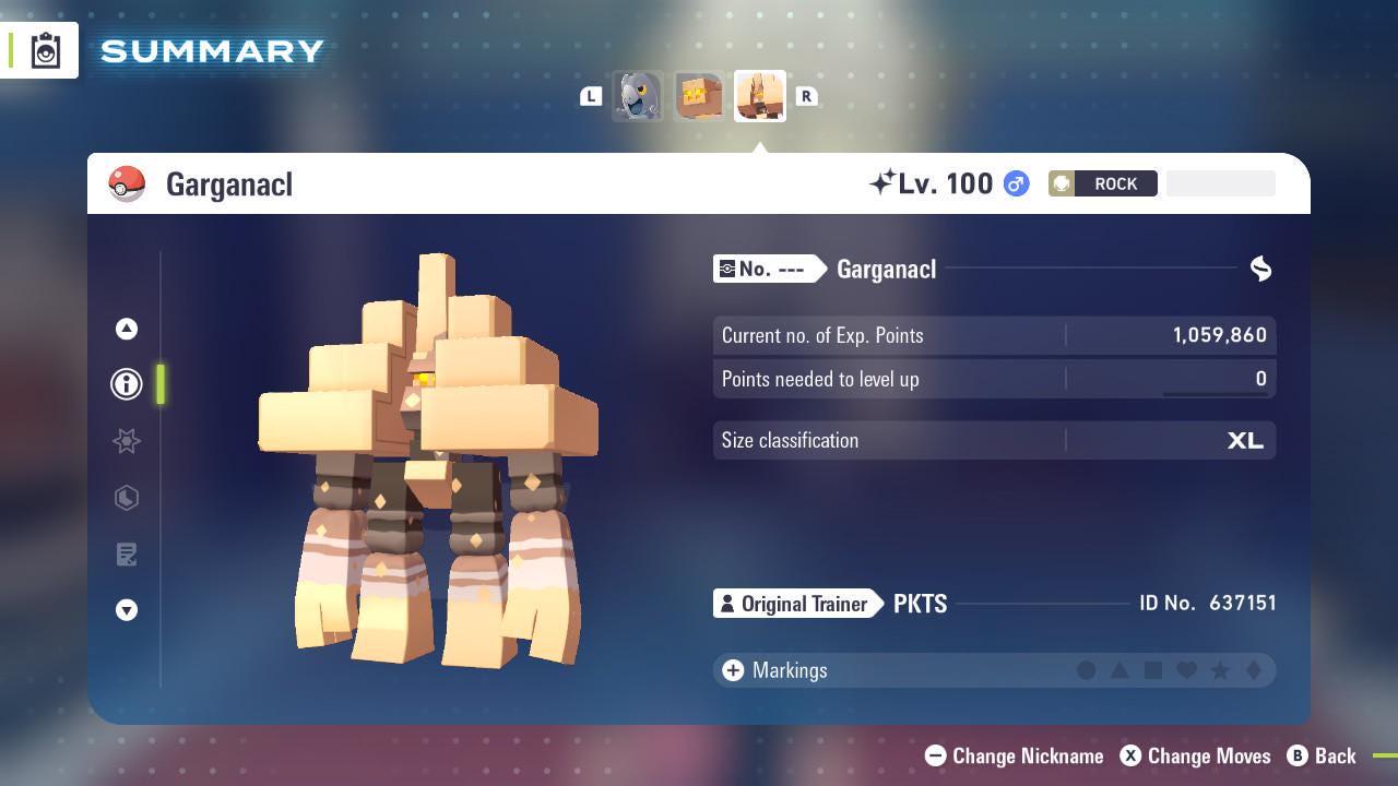 Shiny Garganacl Pokemon Legends ZA Mega Dimension DLC 6IV Competitive Battle Ready - Pokémon Legends: Z-A digital Pokémon