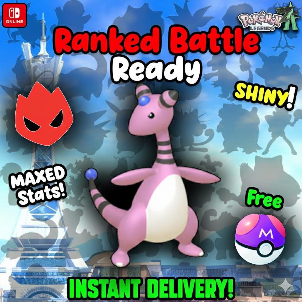 Shiny Alpha Ampharos Pokémon Legends ZA 6IV Competitive Battle Ready - Pokémon Legends: Z-A digital Pokémon trade by