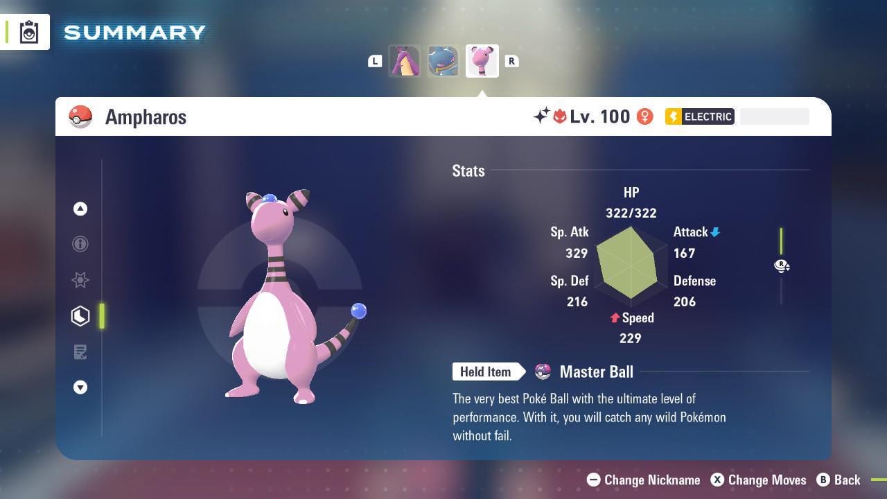 Shiny Alpha Ampharos Pokémon Legends ZA 6IV Competitive Battle Ready - Pokémon Legends: Z-A digital Pokémon trade image 2