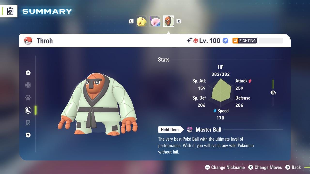 Shiny Alpha Throh Pokemon Legends Za Mega Dimension DLC 6IV Competitive Battle - Pokémon Legends: Z-A digital Pokémon trade