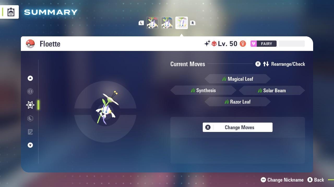 Shiny Alpha White Floette Pokémon Legends ZA 6IV Competitive Battle Ready - Pokémon Legends: Z-A digital Pokémon trade image