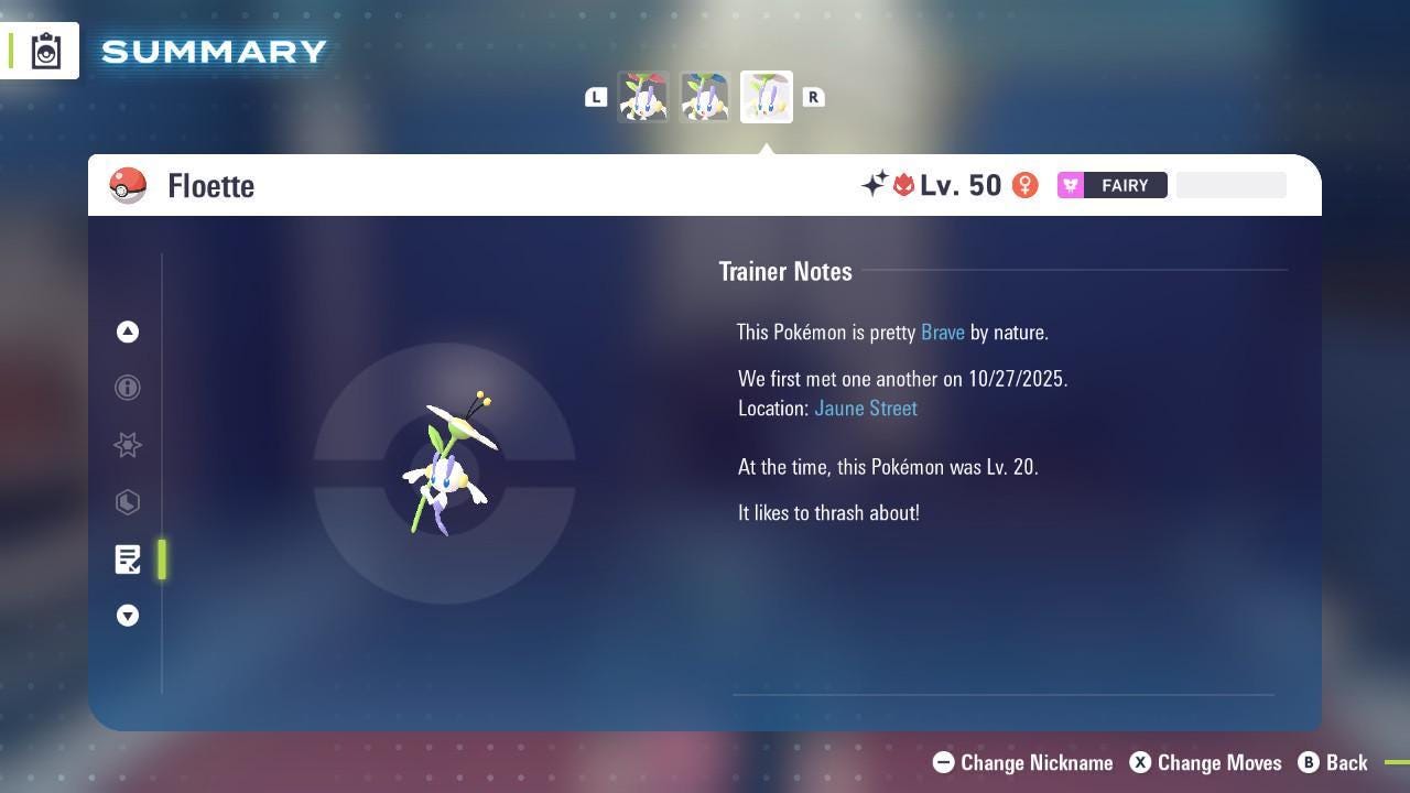 Shiny Alpha White Floette Pokémon Legends ZA 6IV Competitive Battle Ready - Pokémon Legends: Z-A digital Pokémon trade image