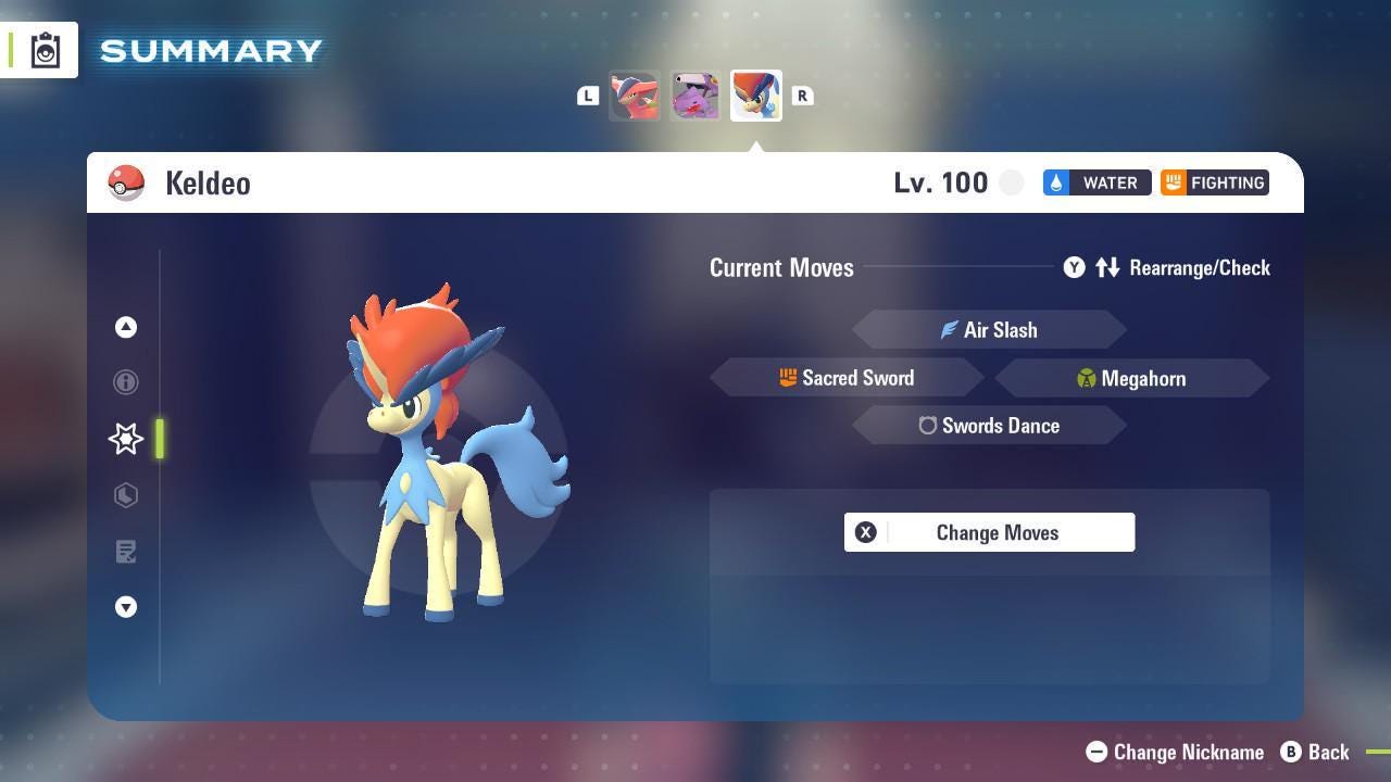 Non Shiny 6IV Keldeo Pokemon Legends Za Mega Dimension DLC 6IV Competitive Battle - Pokémon Legends: Z-A digital Pokémon