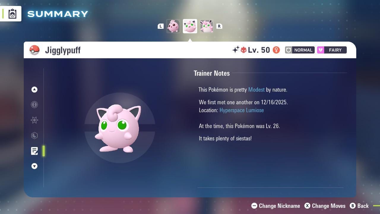 Shiny Alpha Jigglypuff Pokemon Legends Za Mega Dimension DLC 6IV Competitive - Pokémon Legends: Z-A digital Pokémon trade
