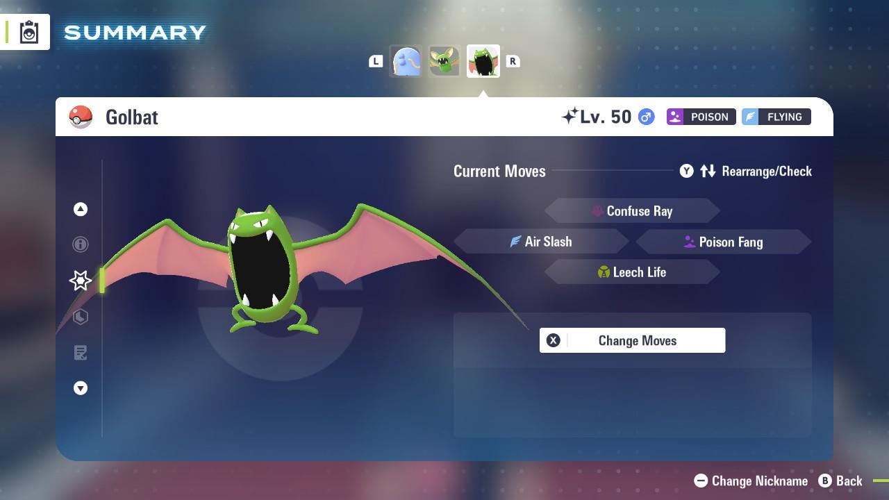 Shiny Golbat Pokemon Legends ZA Mega Dimension DLC 6IV Competitive Battle Ready - Pokémon Legends: Z-A digital Pokémon trade