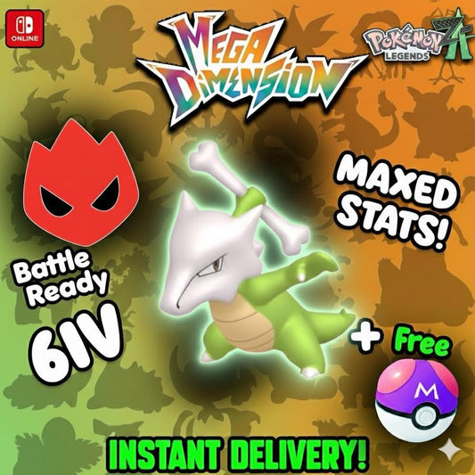 Shiny Alpha Marowak Pokemon Legends Za Mega Dimension DLC 6IV Competitive Battle - Pokémon Legends: Z-A digital Pokémon trade